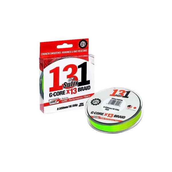 Sufix 131 G-Core X13 İp Misina 0,128 mm. 150 Mt. Neon Chartreuse