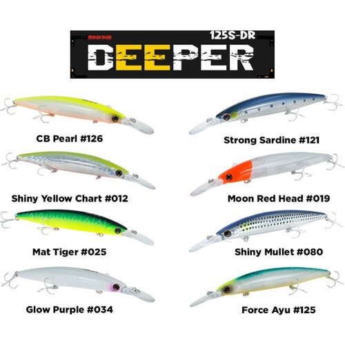 Fujin Deeper 125S-DR 26 Gr. Slow Sinking Maket Balık Color : 012 Shiny Yellow Chart