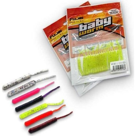 Fujin Baby Worm 5.2 cm Floating LRF Silikonu Color : Bloody Red