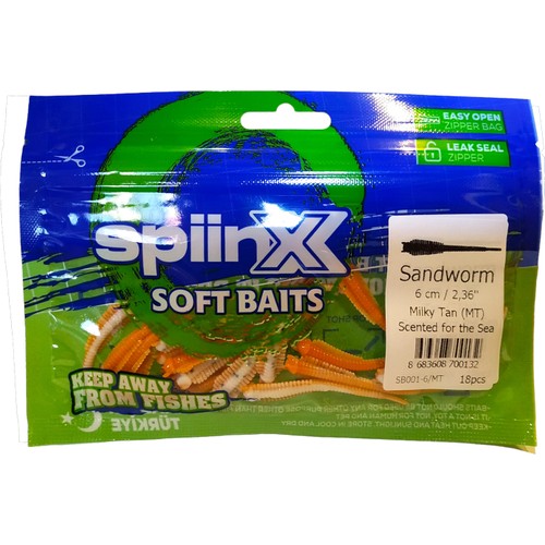 Spiinx Sandworm 6cm Silikon Yem Color : Milky Tan